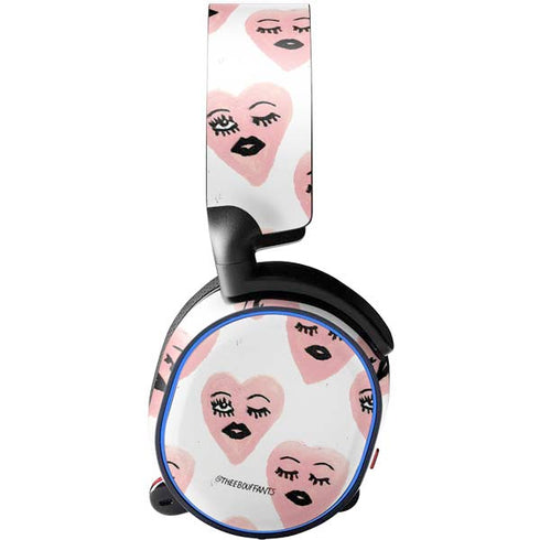 Bouffants and Broken Hearts Winking Hearts SteelSeries Arctis 3 Skin
